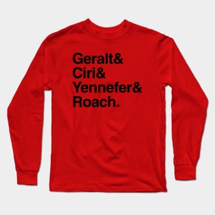 Geralt & Ciri & Yennefer & Roach. Long Sleeve T-Shirt